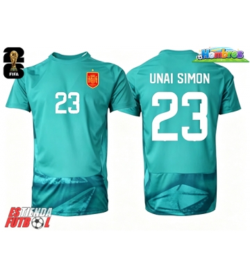 España Unai Simon #23 Portero Segunda Equipación Mundial 2026 Manga Corta